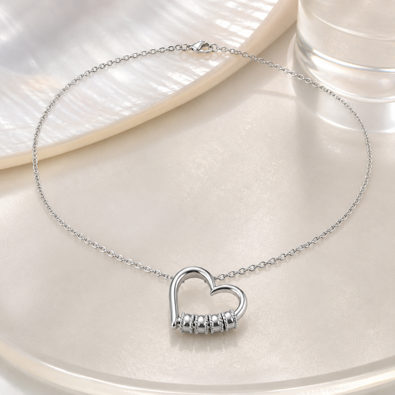 Evelina Family Heart Necklace