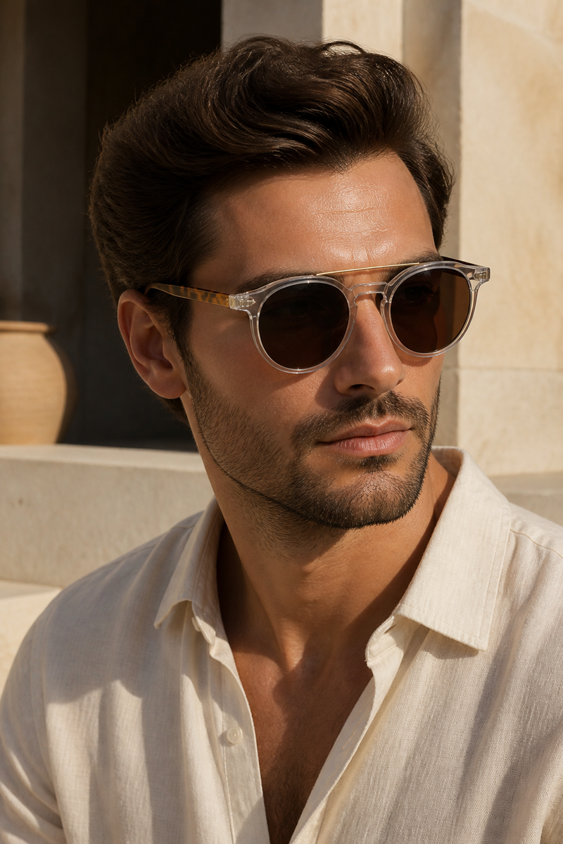 Arden Round-Frame Sunglasses