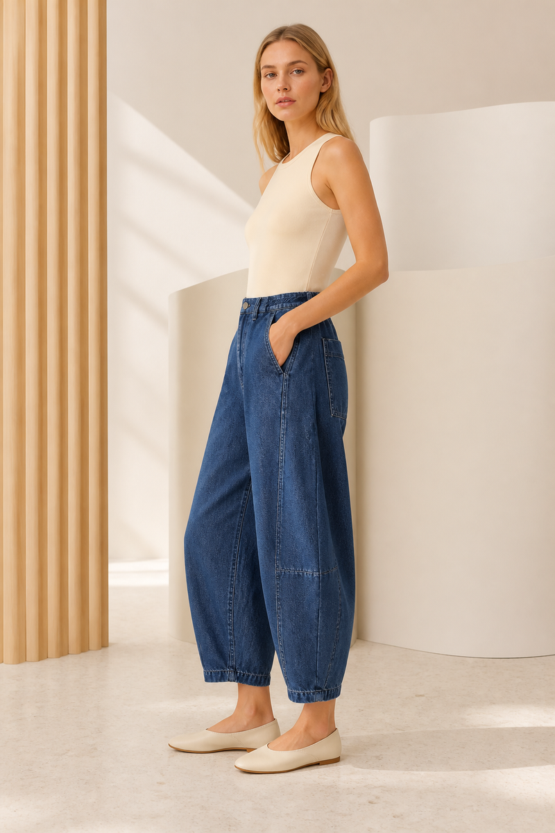 Mara Washed Black Curved-Leg Jeans
