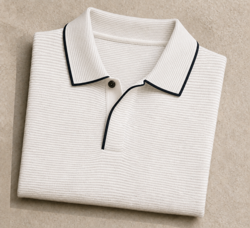 Felipe Contrast-Trim Linen Blend Polo