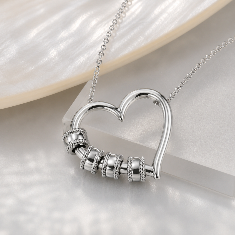Evelina Family Heart Necklace