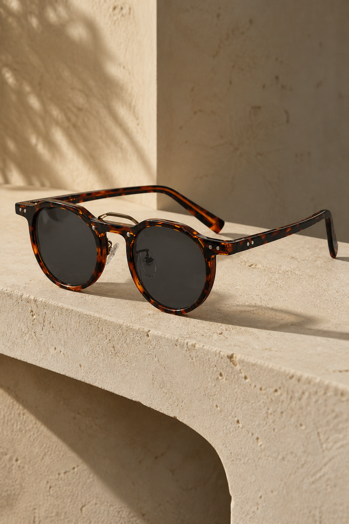 Arden Round-Frame Sunglasses