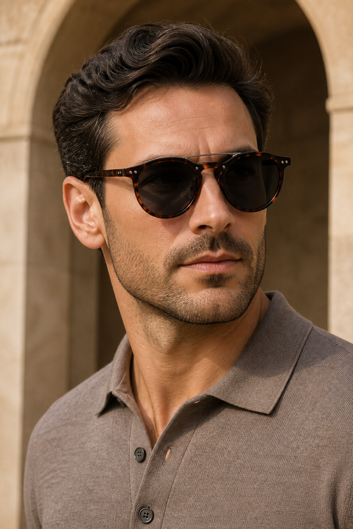 Arden Round-Frame Sunglasses