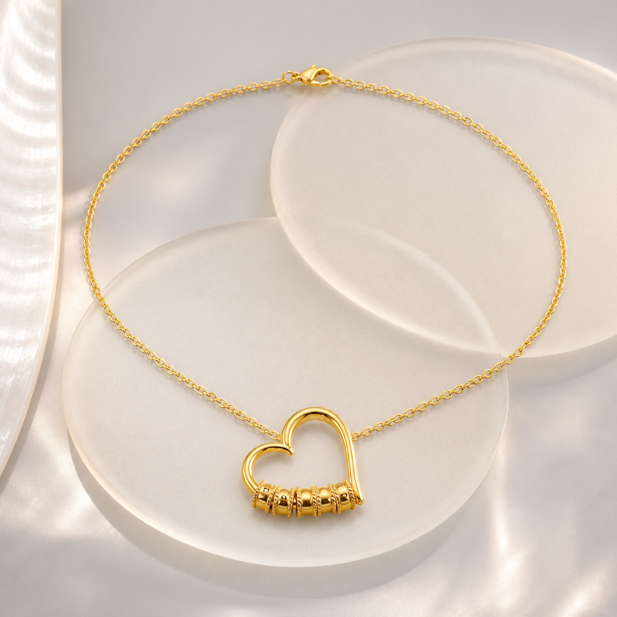 Evelina Family Heart Necklace