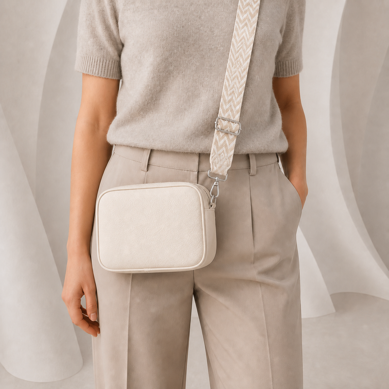 Elodie Stone Leather Crossbody Bag