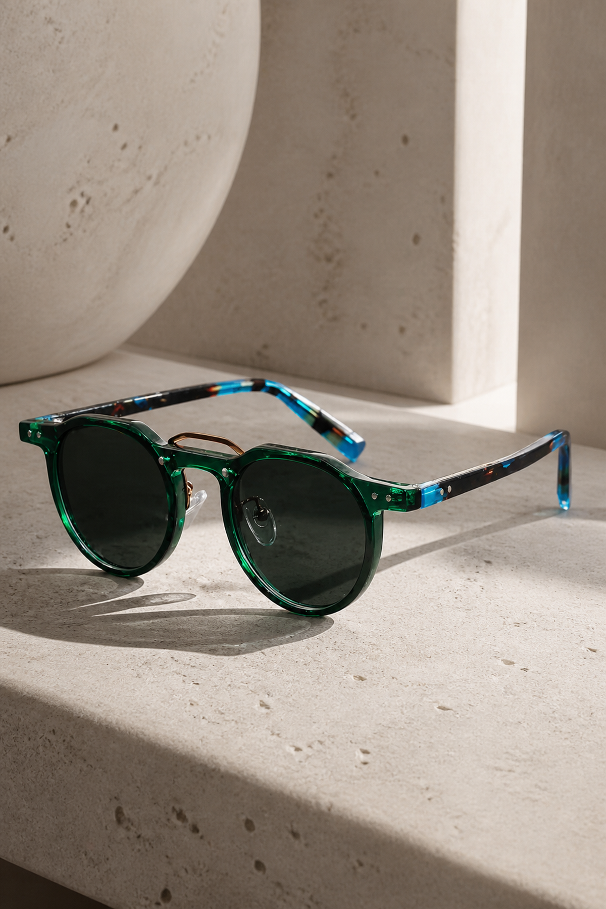 Arden Round-Frame Sunglasses
