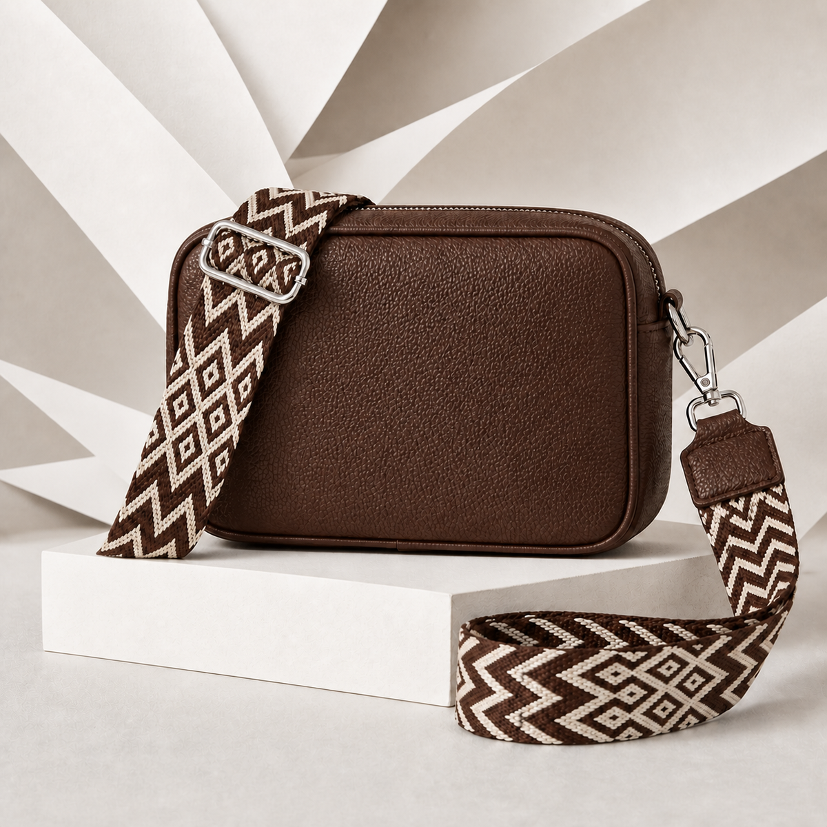 Elodie Stone Leather Crossbody Bag