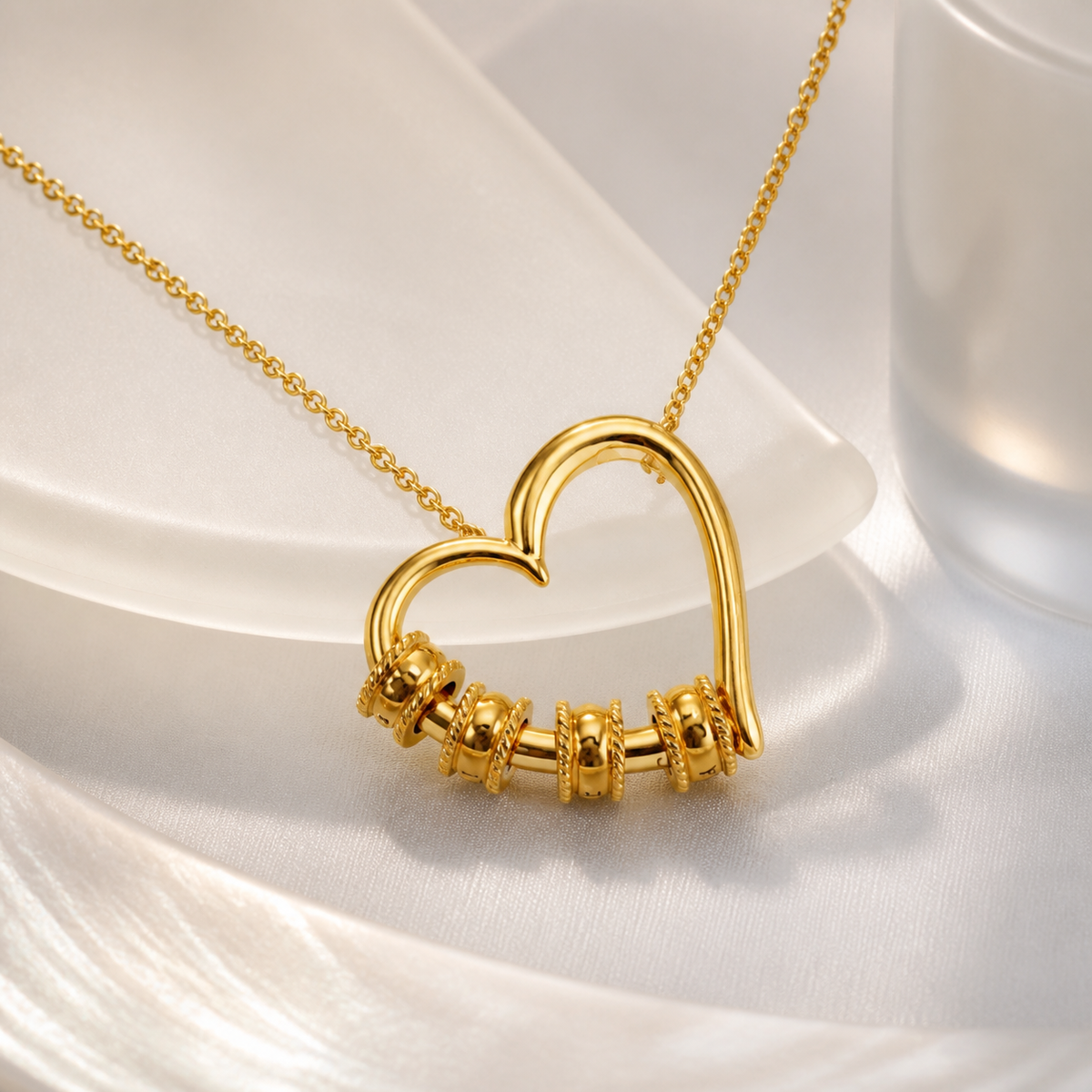 Evelina Family Heart Necklace