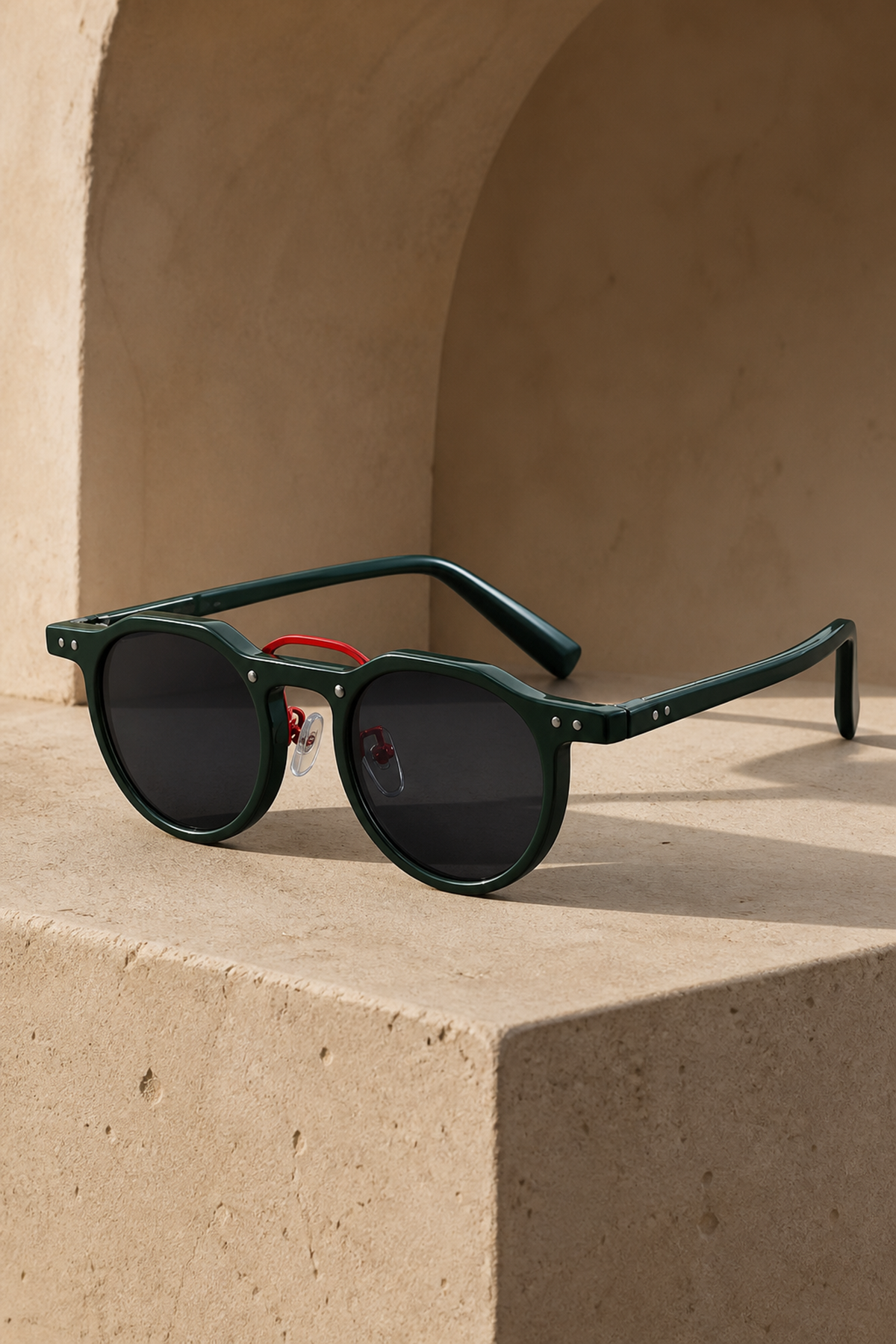 Arden Round-Frame Sunglasses