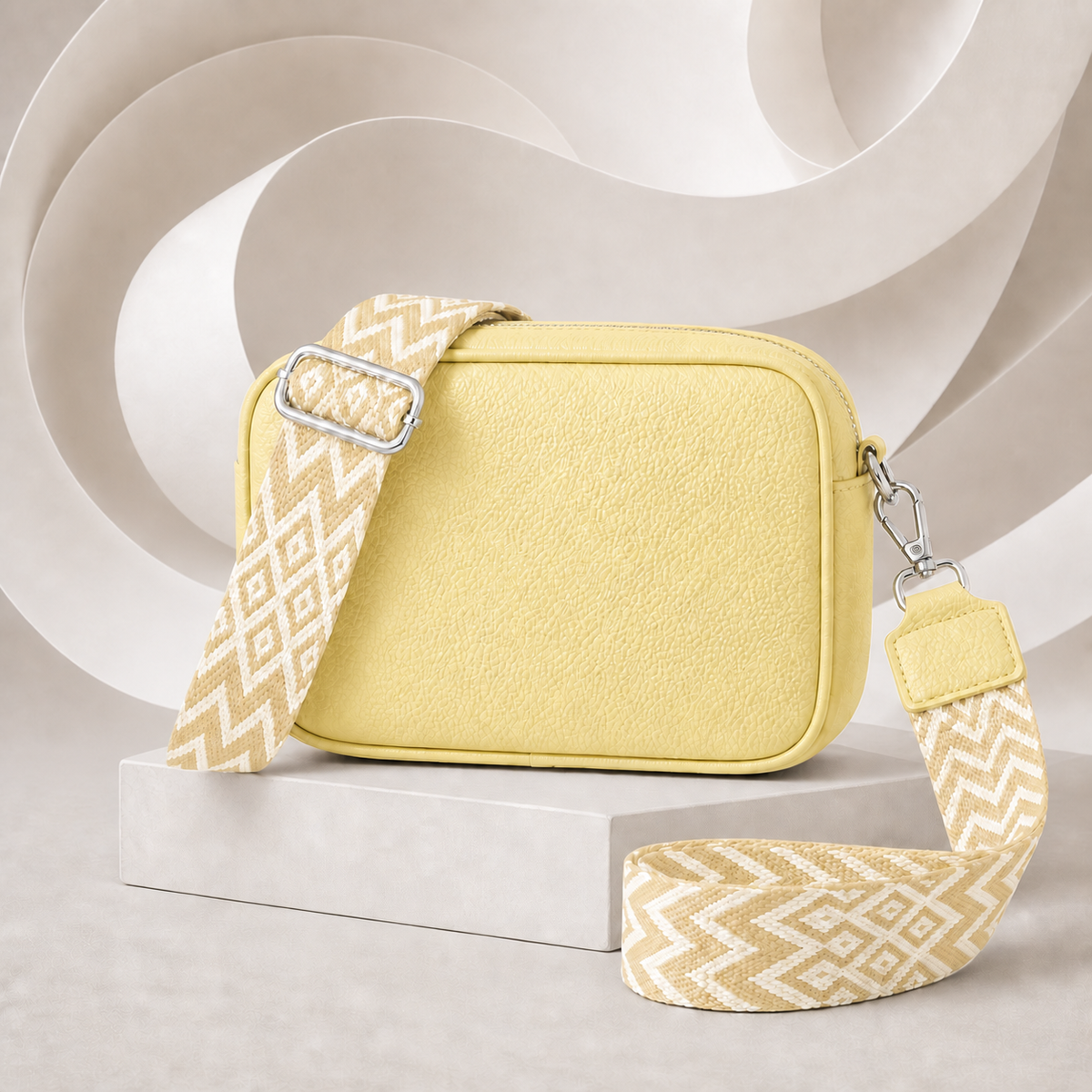 Elodie Stone Leather Crossbody Bag