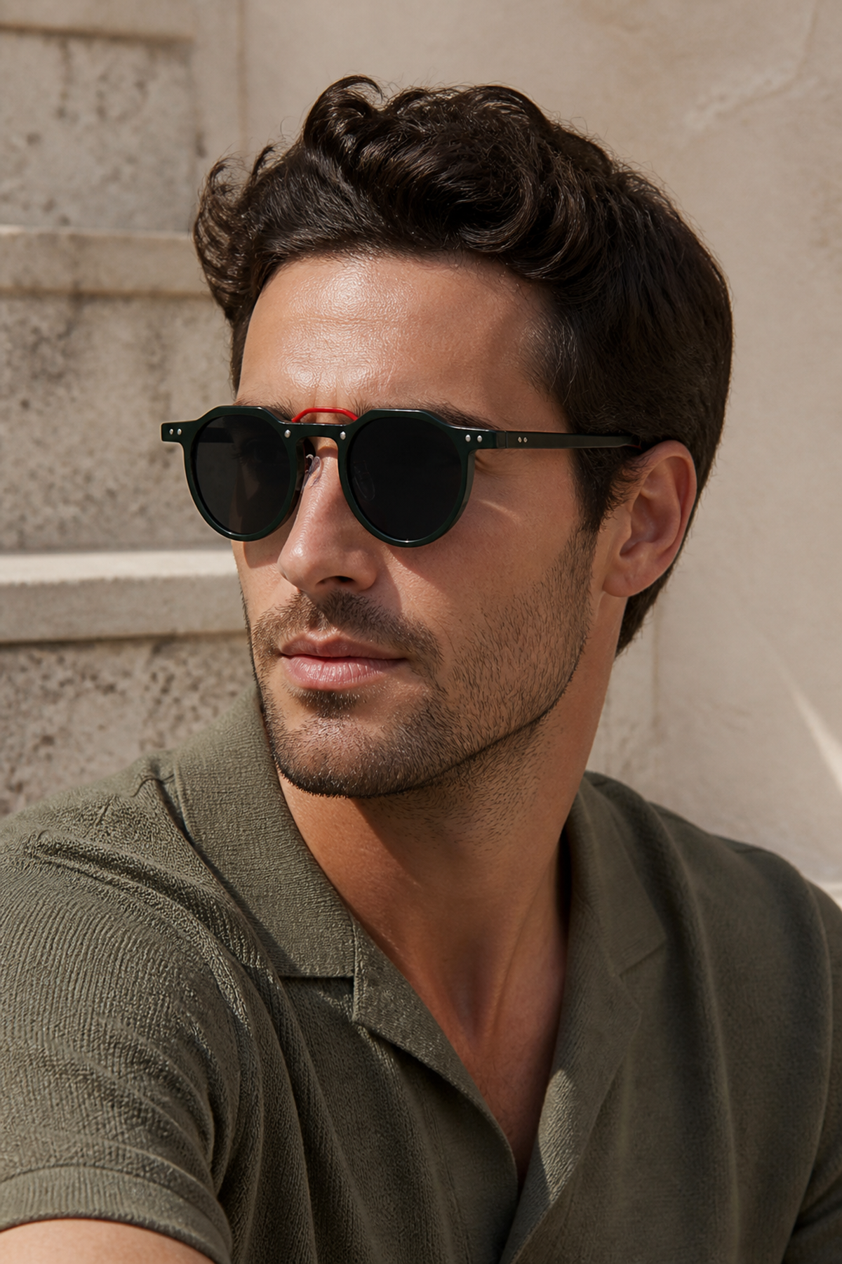 Arden Round-Frame Sunglasses