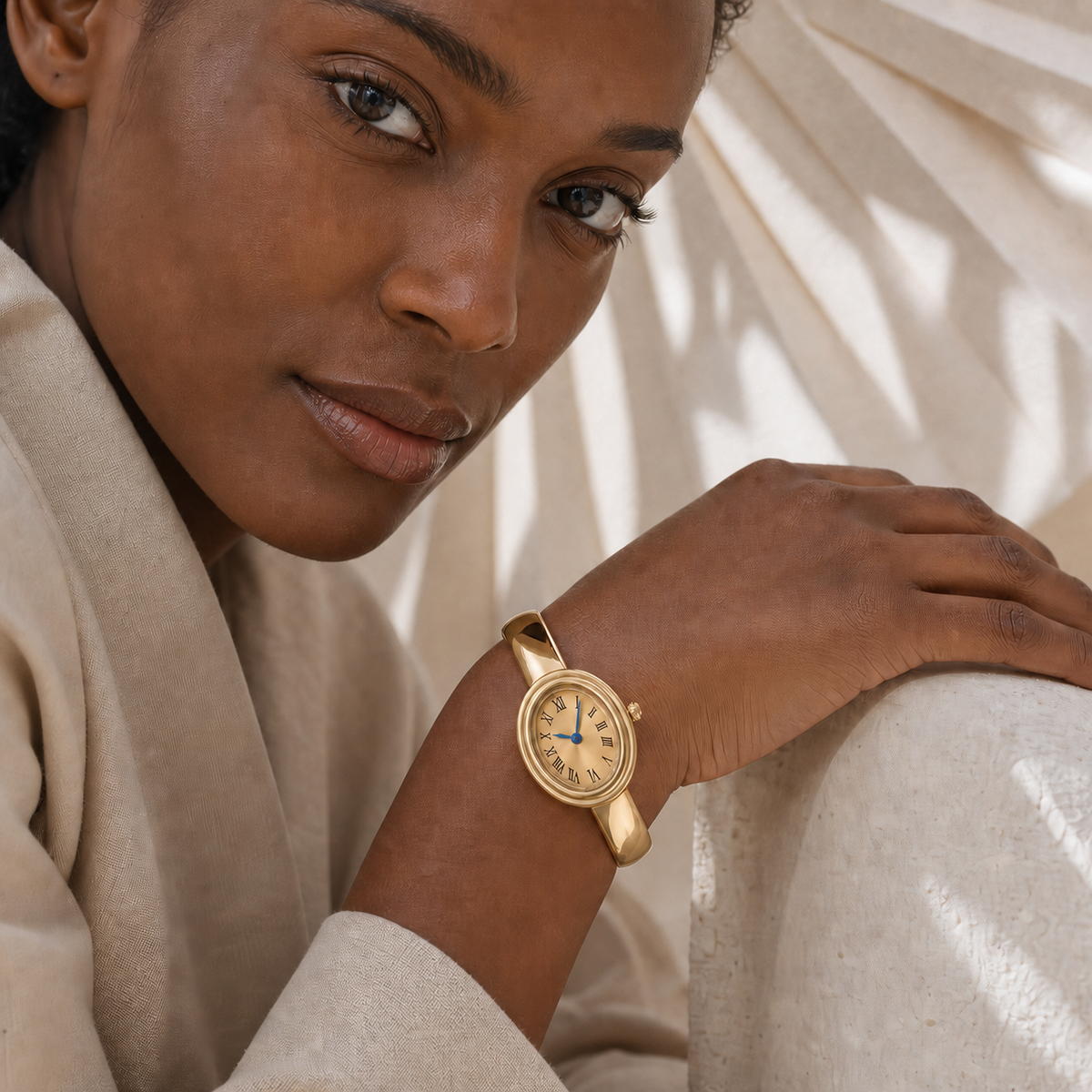 Aurelia Two-Tone Bangle Watch