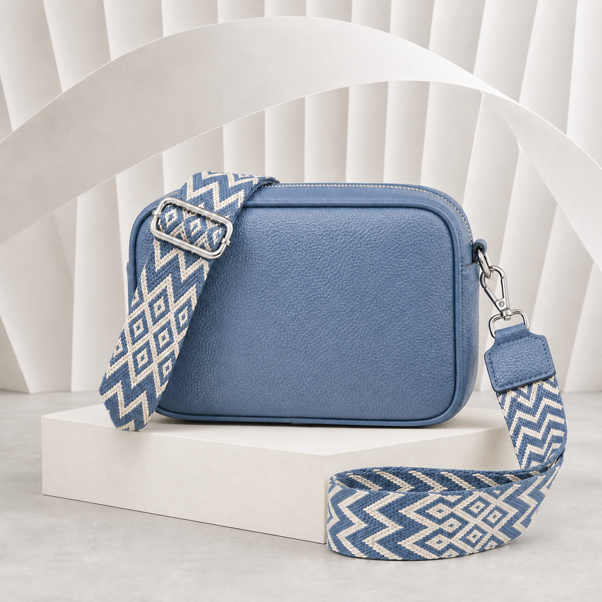 Elodie Stone Leather Crossbody Bag
