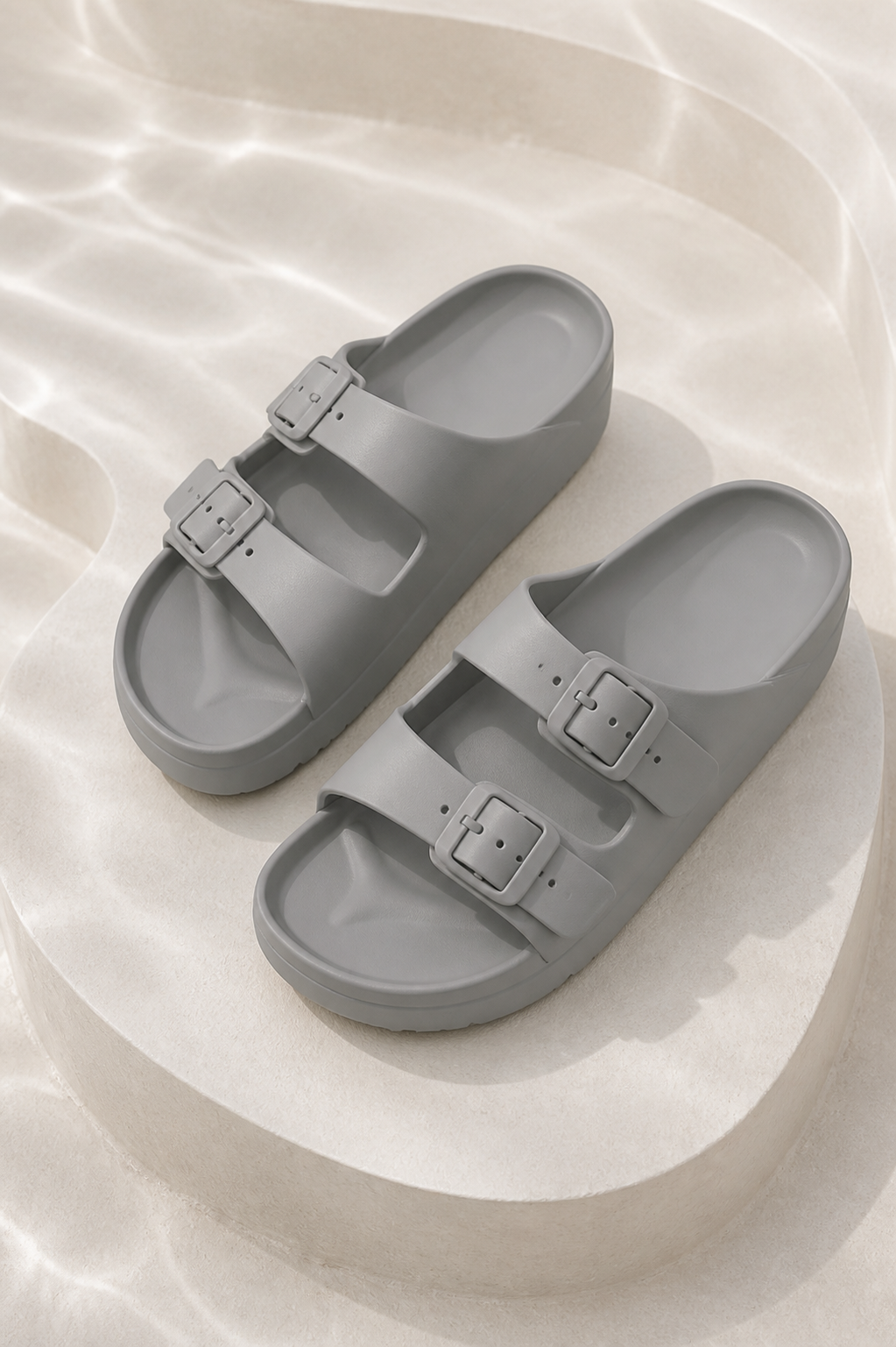 Maribel Double-Buckle Sliders