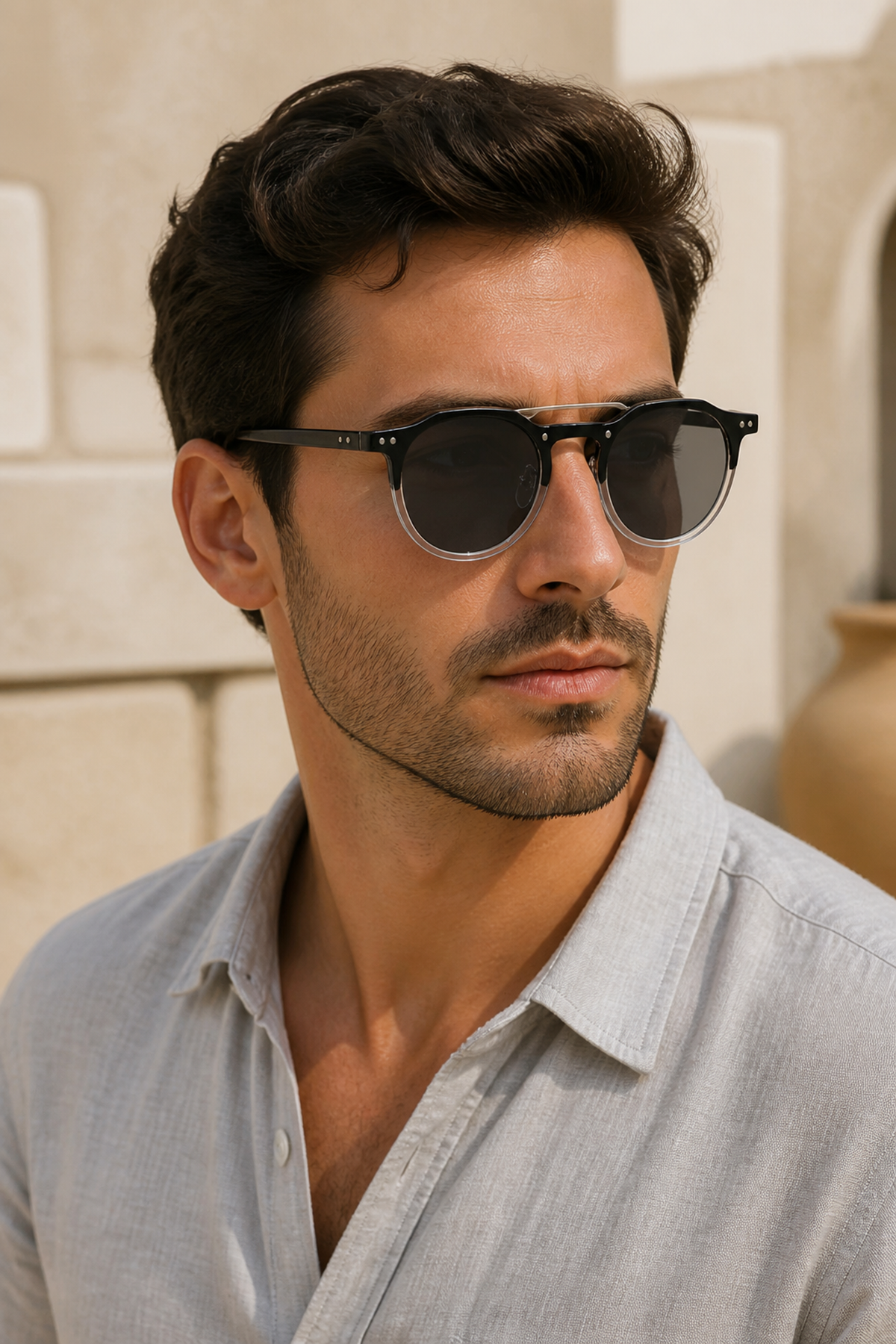 Arden Round-Frame Sunglasses