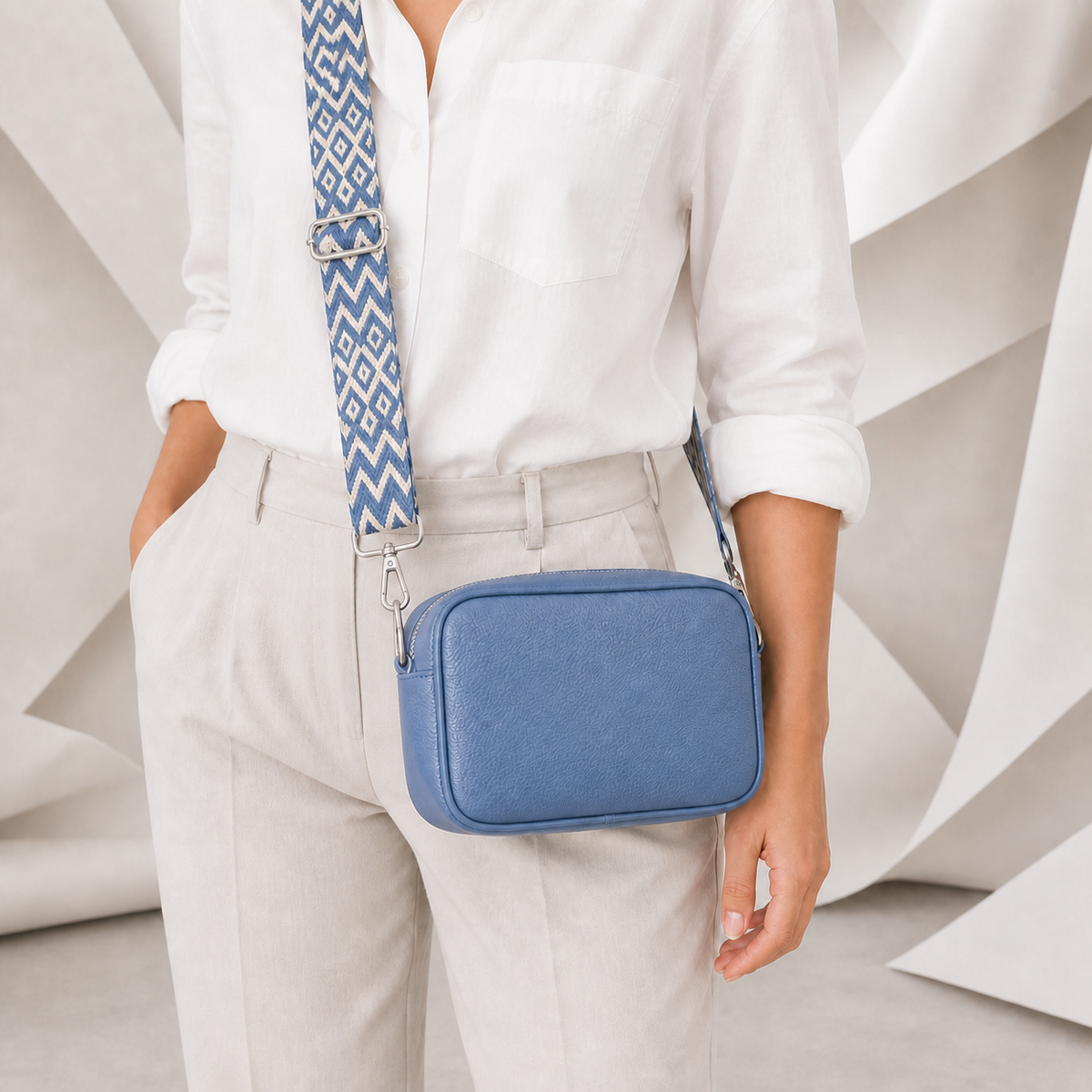 Elodie Stone Leather Crossbody Bag