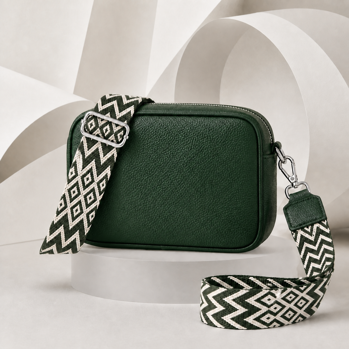 Elodie Stone Leather Crossbody Bag