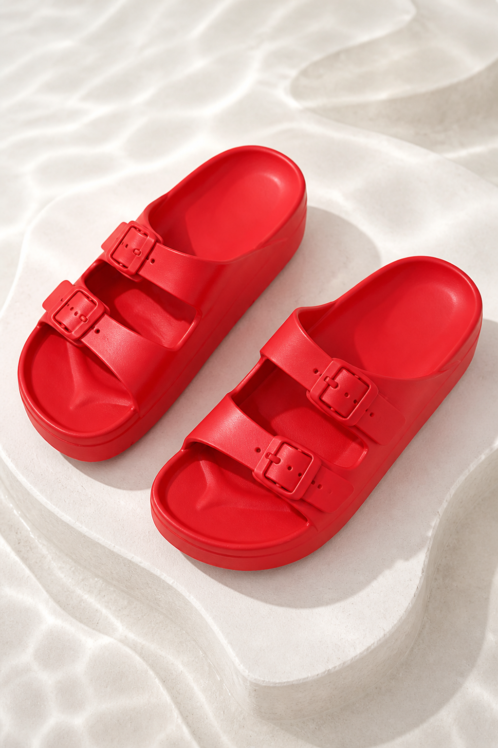 Maribel Double-Buckle Sliders