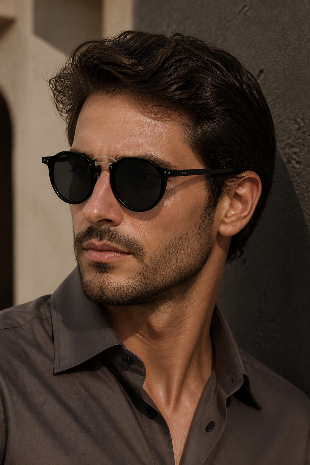 Arden Round-Frame Sunglasses