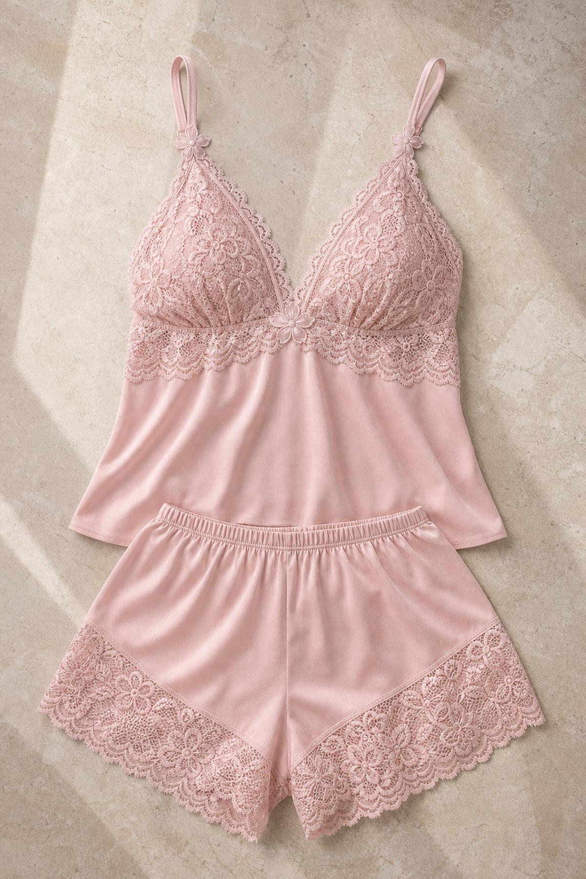 Serena Lace-Trim Cami Pyjama Set