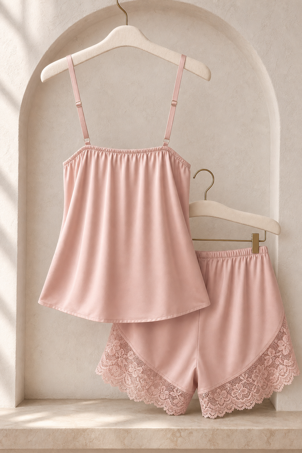 Serena Lace-Trim Cami Pyjama Set