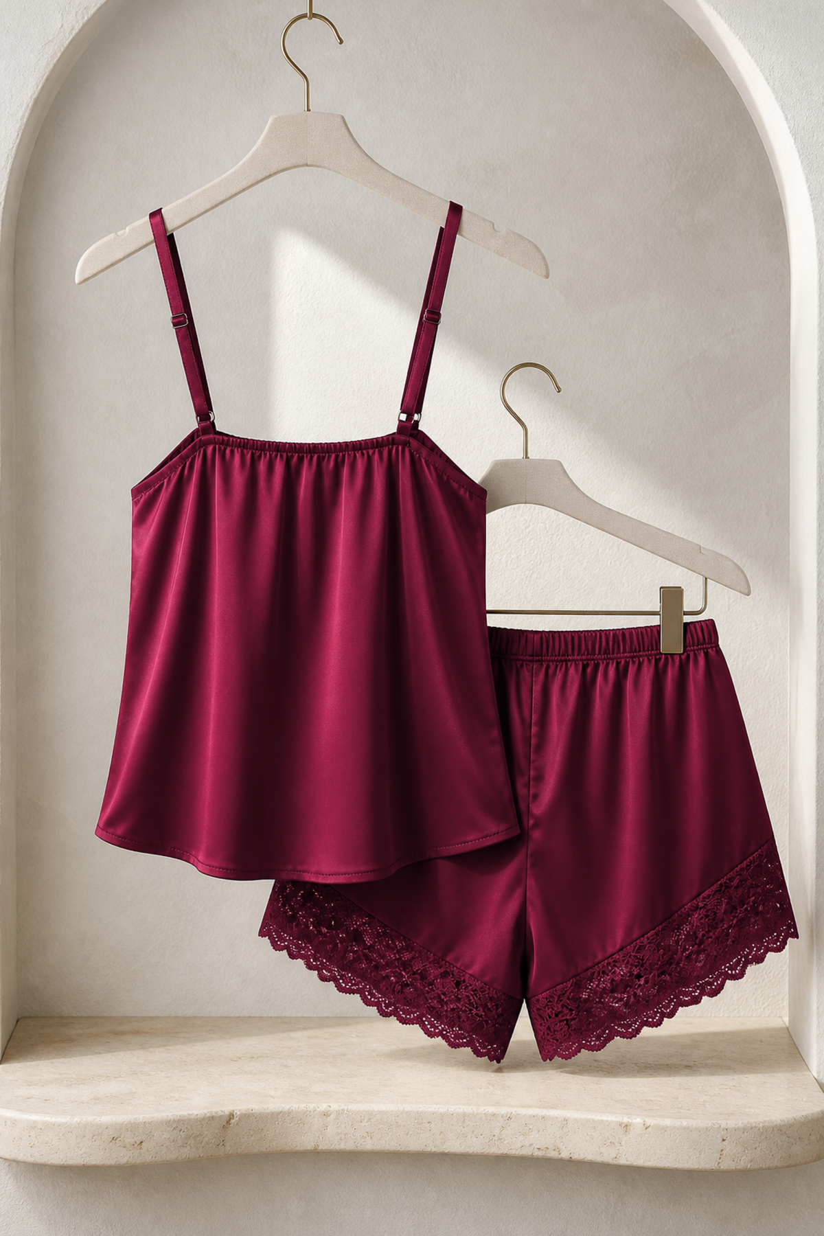 Serena Lace-Trim Cami Pyjama Set