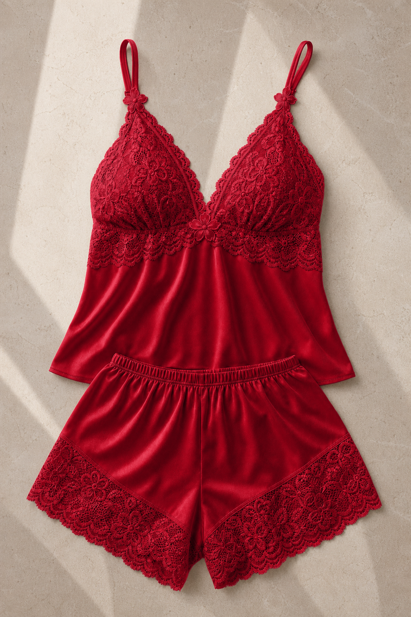 Serena Lace-Trim Cami Pyjama Set